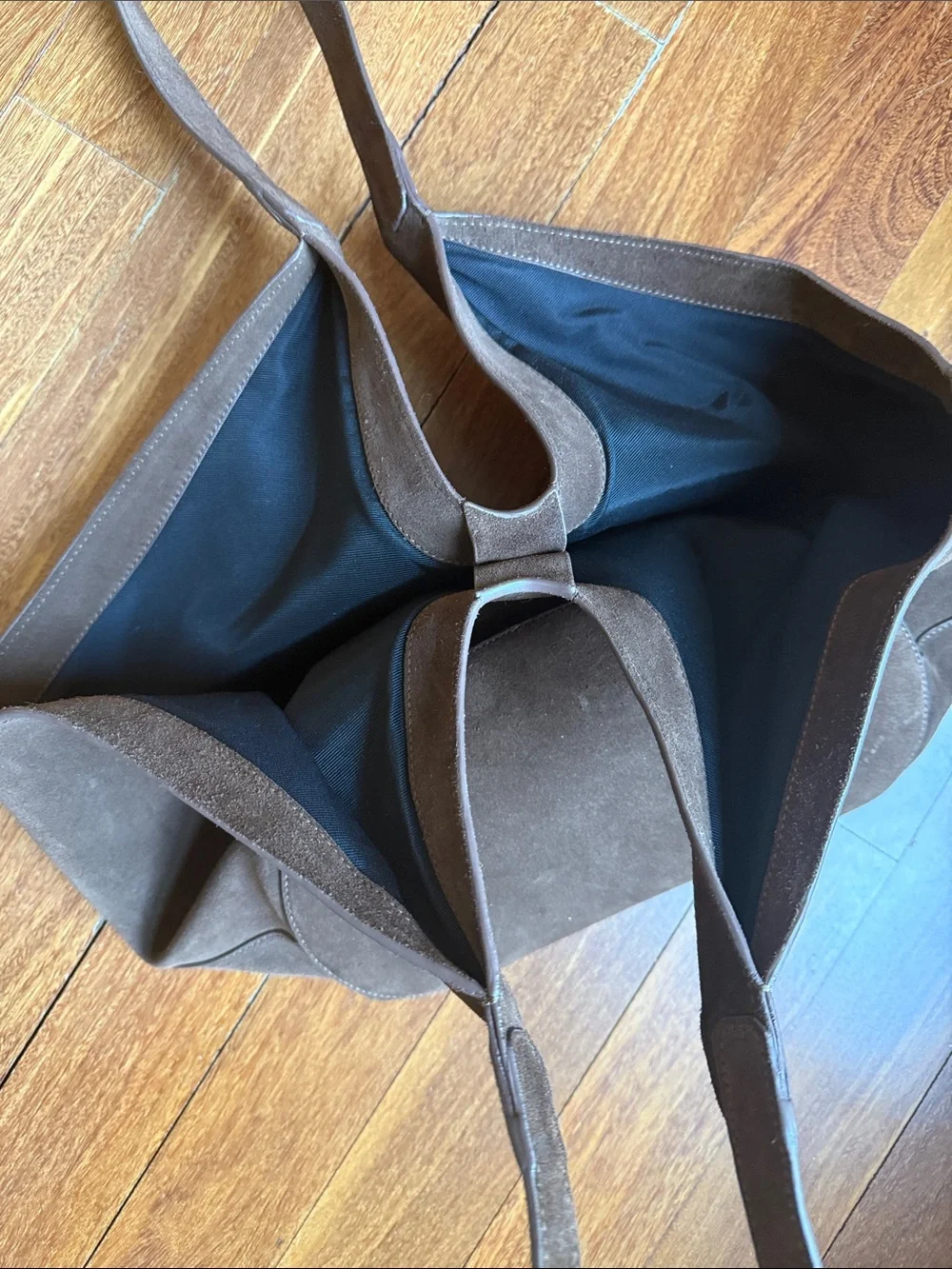 Elegant Dark Brown Suede Tote Bag for Women